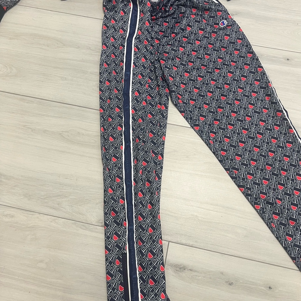 Champion Athleisure Tracksuit Set Navy Monogram‎ Logo Jacket Joggers Streetwear - Picture 7 of 12